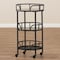 Baxton Studio Bristol Rustic Industrial Style Metal and Wood Mobile Serving Cart 137-7508 - alternate 4